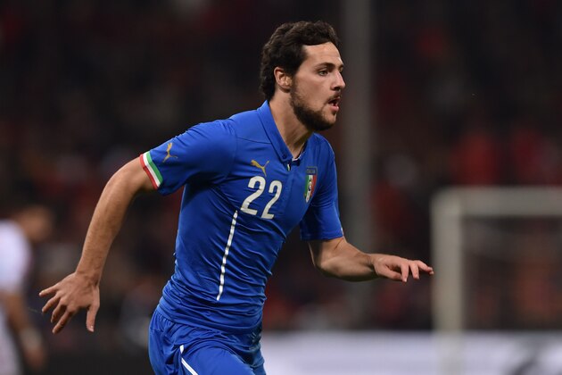 GENOA, ITALY - NOVEMBER 18:  Mattia Destro of Italy looks on during the International Friendly match between Italy and Albania at Luigi Ferraris on November 18, 2014 in Genoa, Italy.  (Photo by Valerio Pennicino/Getty Images)