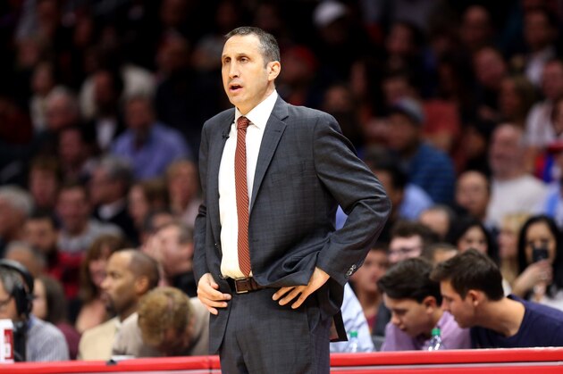 LOS ANGELES, CA - JANUARY 16:  Head coach David Blatt of the Cleveland Cavaliers looks on during the game with the Los Angeles Clippers at Staples Center on January 16, 2015 in Los Angeles, California.  The Cavaliers won 126-121.  NOTE TO USER: User expressly acknowledges and agrees that, by downloading and or using this photograph, User is consenting to the terms and conditions of the Getty Images License Agreement.  (Photo by Stephen Dunn/Getty Images)