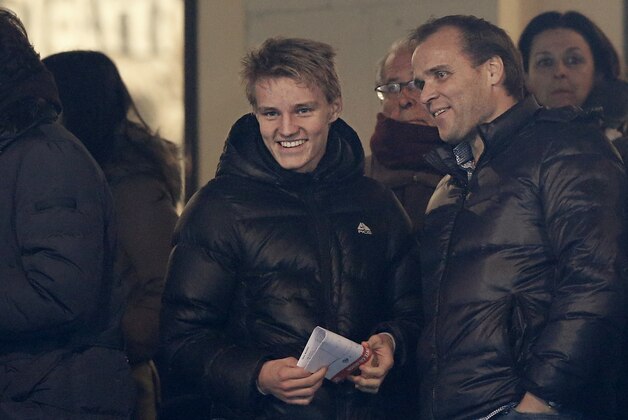 Norway's Martin Odegaard waits for the start of a round of 16, 1st leg, Copa del Rey soccer match between Atletico de Madrid and Real Madrid at the Vicente Calderon stadium in Madrid, Spain, Wednesday, Jan. 7, 2015 . (AP Photo/Daniel Ochoa de Olza)