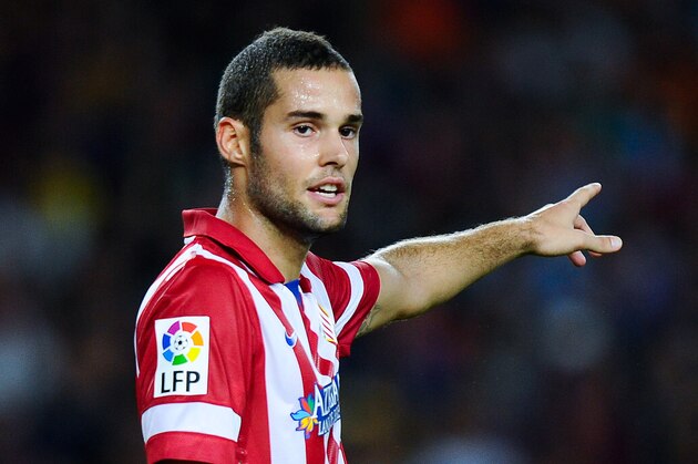 BARCELONA, SPAIN - AUGUST 28:  Mario Suarez of Atletico de Madrid looks on during the Spanish Super Cup second leg match between FC Barcelona and Atletico de Madrid at Nou Camp on August 28, 2013 in Barcelona, Spain.  (Photo by David Ramos/Getty Images)