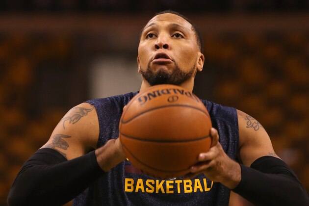 BOSTON, MA - NOVEMBER 14: Shawn Marion #31 of the Cleveland Cavaliers warms up prior to a game against the Boston Celtics at TD Garden on November 14, 2014 in Boston, Massachusetts. NOTE TO USER: User expressly acknowledges and agrees that, by downloading and or using this photograph, User is consenting to the terms and conditions of the Getty Images License Agreement. (Photo by Mike Lawrie/Getty Images) BOSTON, MA - NOVEMBER 14: Shawn Marion #31 of the Cleveland Cavaliers warms up prior to a game against the Boston Celtics at TD Garden on November 14, 2014 in Boston, Massachusetts. NOTE TO USER: User expressly acknowledges and agrees that, by downloading and or using this photograph, User is consenting to the terms and conditions of the Getty Images License Agreement. (Photo by Mike Lawrie/Getty Images)