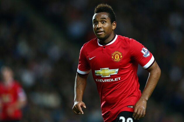 MILTON KEYNES, ENGLAND - AUGUST 26:  Anderson of Manchester United in action during the Capital One Cup second round match between MK Dons and Manchester United at Stadium mk on August 26, 2014 in Milton Keynes, England.  (Photo by Clive Mason/Getty Images)