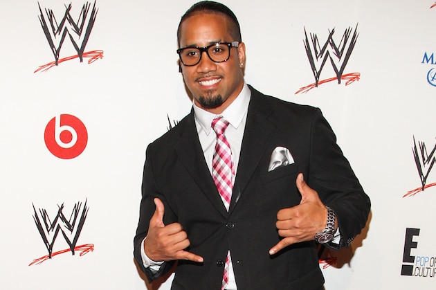 WWE Superstar Joshua Fatu (AKA Jey Uso) arrives at the Superstars of Hope honors Make A Wish Foundation event at The Beverly Hills Hotel on Thursday, August 15, 2013 in Beverly Hills, Calif. (Photo by Paul A. Hebert/Invision/AP)