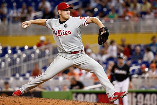 MIAMI, FL - SEPTEMBER 24: Jonathan Papelbon #58 of the Philadelphia Phillies pitches during the ninth inning of the game against the Miami Marlins at Marlins Park on September 24, 2014 in Miami, Florida.  (Photo by Rob Foldy/Getty Images)
