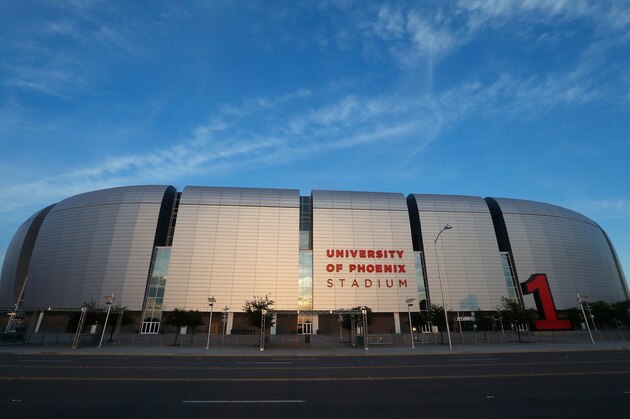 GLENDALE, AZ - DECEMBER 11:  General view of University of Phoenix Stadium on December 11, 2014 in Glendale, Arizona. Super Bowl XLIX will be held at the University of Phoenix Stadium on Febrauary 1, 2015.  (Photo by Christian Petersen/Getty Images)