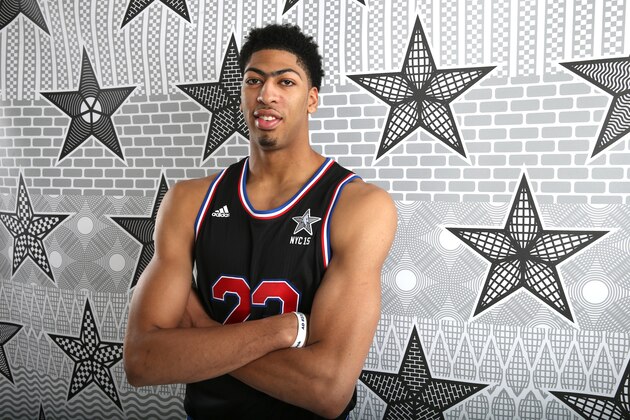 METAIRIE, LA - JANUARY 22:  Anthony Davis #23 of the New Orleans Pelicans poses for photos during his All Star Starter Shoot on January 22, 2015 at the New Orleans Pelicans practice facility in Metairie, Louisiana. NOTE TO USER: User expressly acknowledges and agrees that, by downloading and or using this Photograph, user is consenting to the terms and conditions of the Getty Images License Agreement. Mandatory Copyright Notice: Copyright 2015 NBAE (Photo by Layne Murdoch/NBAE via Getty Images)
