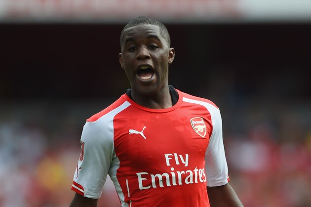 LONDON, ENGLAND - AUGUST 02:  Joel Campbell of Arsenal in action during the Emirates Cup match between Arsenal and Benfica at the Emirates Stadium on August 2, 2014 in London, England.  (Photo by Michael Regan/Getty Images)