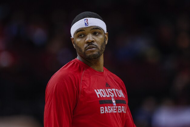 Dec 29, 2014; Houston, TX, USA; Houston Rockets forward Josh Smith (5) warms up before a game against the Washington Wizards at Toyota Center. Mandatory Credit: Troy Taormina-USA TODAY Sports