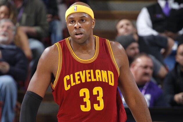 SACRAMENTO, CA - JANUARY 11: Brendan Haywood #33 of the Cleveland Cavaliers stands on the court during the game against the Sacramento Kings on January 11, 2015 at Sleep Train Arena in Sacramento, California. NOTE TO USER: User expressly acknowledges and agrees that, by downloading and or using this photograph, User is consenting to the terms and conditions of the Getty Images Agreement. Mandatory Copyright Notice: Copyright 2015 NBAE (Photo by Rocky Widner/NBAE via Getty Images)
