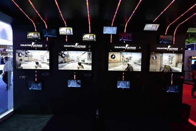 Counter Strike Global Offensive games are seen at the PlayStation booth at E3 on Tuesday, June 5, 2012 in Los Angeles. (Chris Weeks/AP Images for Sony Computer Entertainment America)
