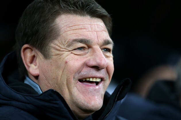 NEWCASTLE UPON TYNE, ENGLAND - JANUARY 17:  Newcastle United caretaker manager John Carver smiles before the Barclays Premier League match between Newcastle United and Southampton at St James' Park on January 17, 2015 in Newcastle upon Tyne, England.  (Photo by Jan Kruger/Getty Images)