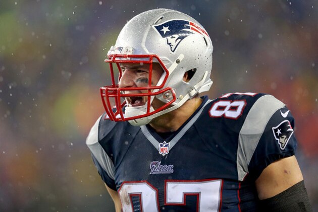 FOXBORO, MA - JANUARY 18:  Rob Gronkowski