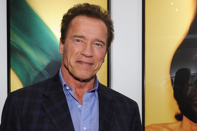 Arnold Schwarzenegger attends David Bailey's