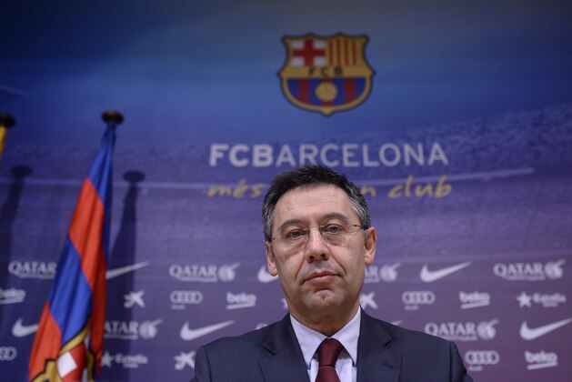 FC Barcelona's president Josep Maria Bartomeu attends a press conference at the Camp Nou stadium in Barcelona, Spain, Wednesday, Jan 7, 2015. Bartomeu has announced the club will hold a presidential election at the end of the current season. (AP Photo/Manu Fernandez) FC Barcelona's president Josep Maria Bartomeu attends a press conference at the Camp Nou stadium in Barcelona, Spain, Wednesday, Jan 7, 2015. Bartomeu has announced the club will hold a presidential election at the end of the current season. (AP Photo/Manu Fernandez)