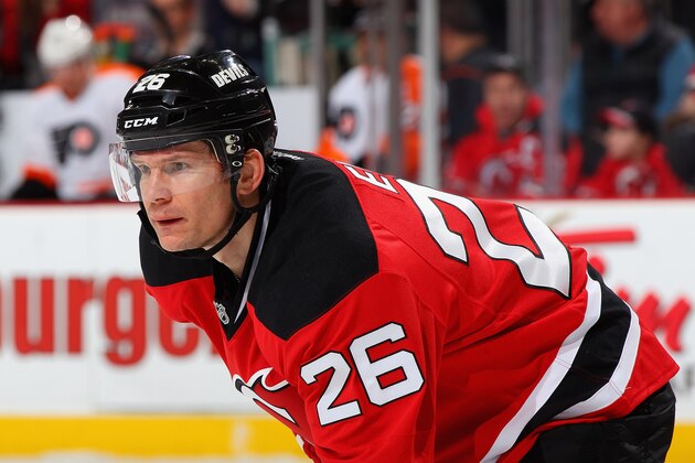 NEWARK, NJ - JANUARY 03: Patrik Elias #26 of the New Jersey Devils looks on against the Philadelphia Flyers during the game at the Prudential Center on January 3, 2015 in Newark, New Jersey. (Photo by Andy Marlin/NHLI via Getty Images) NEWARK, NJ - JANUARY 03: Patrik Elias #26 of the New Jersey Devils looks on against the Philadelphia Flyers during the game at the Prudential Center on January 3, 2015 in Newark, New Jersey. (Photo by Andy Marlin/NHLI via Getty Images)