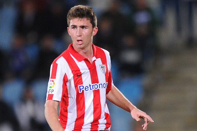GETAFE, SPAIN - OCTOBER 28:  Aymeric Laporte of Athletic Club in action during the start of the La Liga match between Getafe CF and Athletic Club at Coliseum Alfonso Perez stadium on October 28, 2013 in Getafe, Spain.  (Photo by Denis Doyle/Getty Images)
