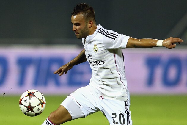 DUBAI, UNITED ARAB EMIRATES - DECEMBER 30:  Jese Rodriguez of Real Madrid in action during the Dubai Football Challenge match between AC Milan and Real Madrid at The Sevens Stadium on December 30, 2014 in Dubai, United Arab Emirates.  (Photo by Francois Nel/Getty Images)