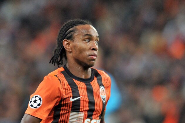 DONETSK, UKRAINE - SEPTEMBER 19:  Luiz Adriano of FC Shakhtar Donetsk in action during the UEFA Champions League group stage match between FC Shakhtar Donetsk and FC Nordsjaelland at the Donbass Arena on September 19, 2012 in Donetsk, Ukraine. (Photo by Genya Savilov/EuroFootball/Getty Images)