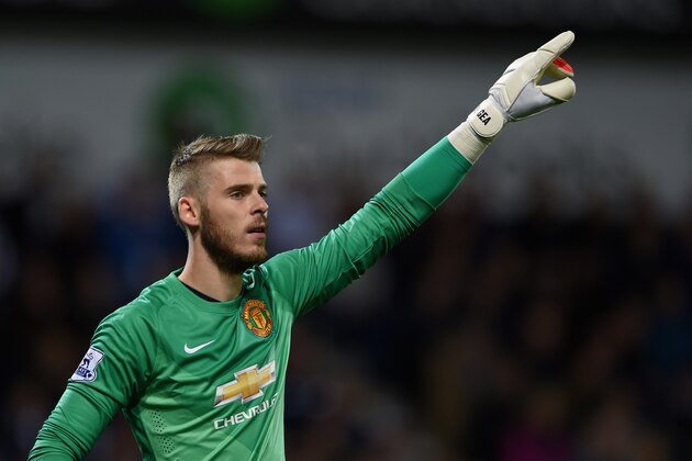 WEST BROMWICH, ENGLAND - OCTOBER 20: David De Gea of Manchester United in action during the Barclays Premier League match between West Bromwich Albion and Manchester United at The Hawthorns on October 20, 2014 in West Bromwich, England. (Photo by Michael Regan/Getty Images) WEST BROMWICH, ENGLAND - OCTOBER 20: David De Gea of Manchester United in action during the Barclays Premier League match between West Bromwich Albion and Manchester United at The Hawthorns on October 20, 2014 in West Bromwich, England. (Photo by Michael Regan/Getty Images)