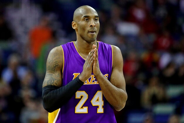 Jan 21, 2015; New Orleans, LA, USA; Los Angeles Lakers guard Kobe Bryant (24) against the New Orleans Pelicans during the first quarter of a game at the Smoothie King Center. Mandatory Credit: Derick E. Hingle-USA TODAY Sports