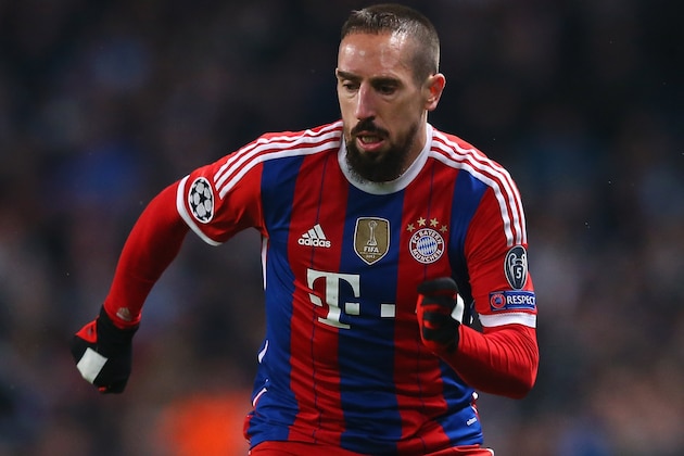 MANCHESTER, ENGLAND - NOVEMBER 25:  Franck Ribery of FC Bayern Munchen during the UEFA Champions League match between Manchester City FC and FC Bayern Munchen at Etihad Stadium on November 25, 2014 in Manchester, United Kingdom.  (Photo by Alex Livesey/Getty Images)