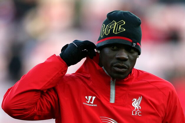 Liverpool's Mario Balotelli ahead of their English Premier League soccer match against Sunderland at the Stadium of Light, Sunderland, England, Saturday, Jan. 10, 2015. (AP Photo/Scott Heppell)