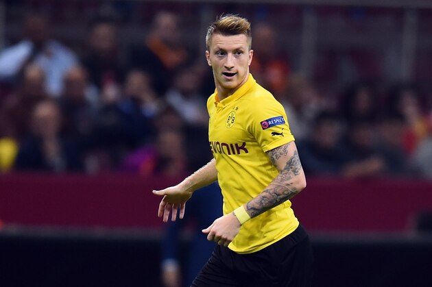 ISTANBUL, TURKEY - OCTOBER 22:  Marco Reus of Dortmund runs with the ball the UEFA Champions League group D match between Glatasaray AS and Borussia Dortmund at Ali Sami Yen Spor Kompleksi on October 22, 2014 in Istanbul, Turkey.  (Photo by Lars Baron/Getty Images)