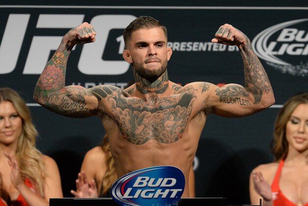 Jan 2, 2015; Las Vegas, NV, USA;   Cody Garbrandt during the weigh in for his bantamweight bout against Marcus Brimage (not pictured) at the MGM Grand Garden Arena. Mandatory Credit: Jayne Kamin-Oncea-USA TODAY Sports
