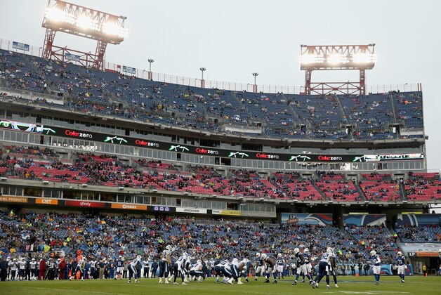 NASHVILLE, TN - DECEMBER 28:  The Tennessee Titans game against the Indianapolis Colts was played before a sparce crowd at LP Field on December 28, 2014 in Nashville, Tennessee.  The Colts won 27-10.  (Photo by Andy Lyons/Getty Images)