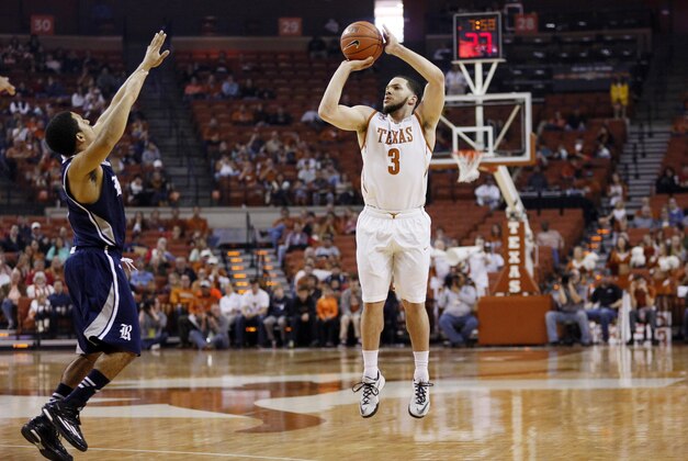 Dec 29, 2014; Austin, TX, USA; Texas Longhorn guard Javan Felix (3) shoots the ball against the Rice during the first half at Frank Erwin Special Events Center. Mandatory Credit: Soobum Im-USA TODAY Sports