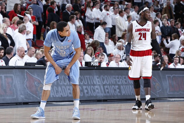 LOUISVILLE, KY - JANUARY 31: Marcus Paige #5 of the North Carolina Tar Heels reacts late in the game against the Louisville Cardinals at KFC Yum! Center on January 31, 2015 in Louisville, Kentucky. Louisville defeated North Carolina 78-68 in overtime. (Photo by Joe Robbins/Getty Images)