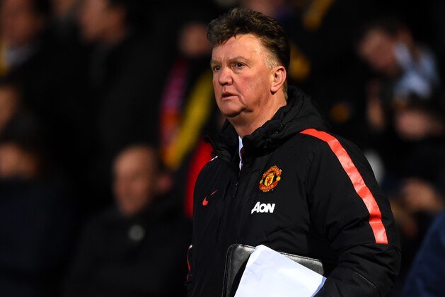 CAMBRIDGE, ENGLAND - JANUARY 23:  Louis van Gaal, manager of Manchester United looks on after the FA Cup Fourth Round match between Cambridge United and Manchester United at The R Costings Abbey Stadium on January 23, 2015 in Cambridge, England.  (Photo by Shaun Botterill/Getty Images)
