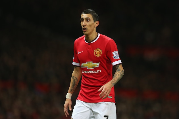 MANCHESTER, ENGLAND - JANUARY 11:  Angel Di Maria of Manchester United during the Barclays Premier League match between Manchester United and Southampton at Old Trafford on January 11, 2015 in Manchester, England.  (Photo by Alex Livesey/Getty Images)
