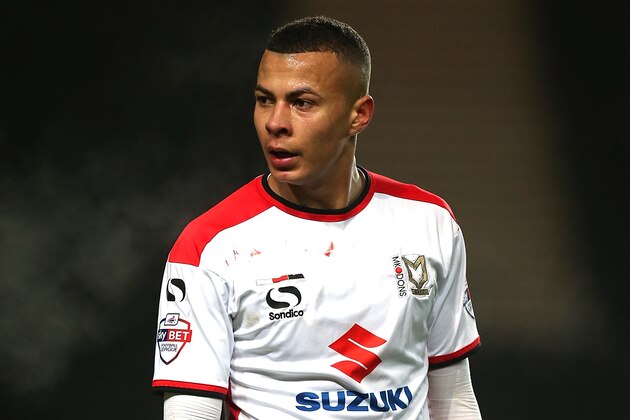 MILTON KEYNES, ENGLAND - DECEMBER 06:  Dele Alli of MK Dons in action during the FA Cup Second Round match between MK Dons and Chesterfield at Stadium mk on December 6, 2014 in Milton Keynes, England.  (Photo by Pete Norton/Getty Images)