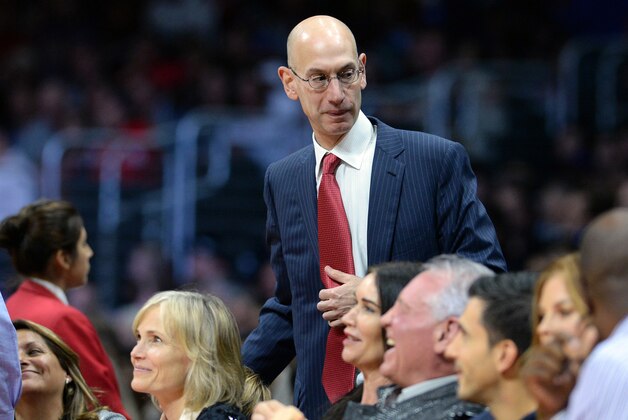 Nov 10, 2014; Los Angeles, CA, USA; NBA commissioner Adam Silver watches the game between the Los Angeles Clippers and the San Antonio Spurs at Staples Center. Mandatory Credit: Jayne Kamin-Oncea-USA TODAY Sports