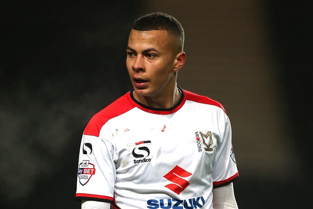 MILTON KEYNES, ENGLAND - DECEMBER 06:  Dele Alli of MK Dons in action during the FA Cup Second Round match between MK Dons and Chesterfield at Stadium mk on December 6, 2014 in Milton Keynes, England.  (Photo by Pete Norton/Getty Images)