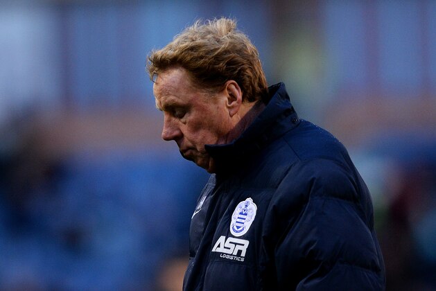 BURNLEY, ENGLAND - JANUARY 10: Harry Redknapp, manager of QPR looks on during the Barclays Premier League match between Burnley and Queens Park Rangers at Turf Moor on January 10, 2015 in Burnley, England.  (Photo by Nigel Roddis/Getty Images)