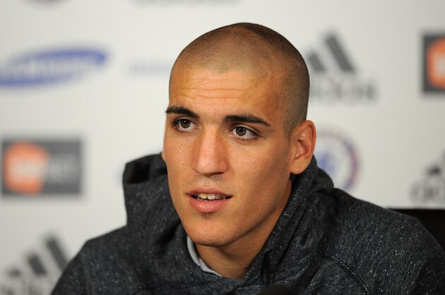 COBHAM, ENGLAND - AUGUST 23:  Oriol Romeu talks to the press during the Chelsea new signings of Oriol Romeu and Romelu Lukaku press conference on August 23, 2011 in Cobham, England.  (Photo by Christopher Lee/Getty Images)