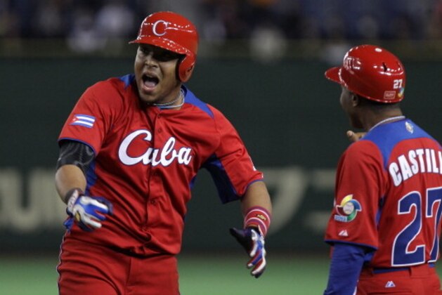 TOKYO, JAPAN - MARCH 11:  Outfielder Yasmany Tomas