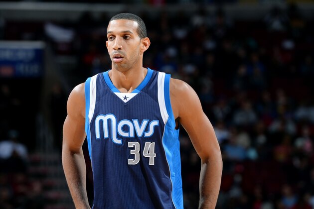 PHILADELPHIA, PA - NOVEMBER 29: Brandan Wright #34 of the Dallas Mavericks stands on the court during a game against the Philadelphia 76ers on November 29, 2014 at Wells Fargo Center in Philadelphia, Pennsylvania.  NOTE TO USER: User expressly acknowledges and agrees that, by downloading and or using this Photograph, user is consenting to the terms and conditions of the Getty Images License Agreement. Mandatory Copyright Notice: Copyright 2014 NBAE (Photo by Jesse D. Garrabrant/NBAE via Getty Images)