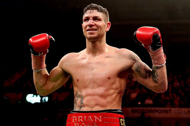 SHEFFIELD, ENGLAND - OCTOBER 26:  Brian Rose celebrates his victory over Javier Maciel during their Final Eliminator for WBO World Light Middleweight Championship bout at Motorpoint Arena on October 26, 2013 in Sheffield, England.  (Photo by Scott Heavey/Getty Images)