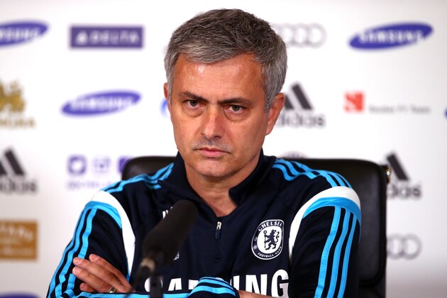 COBHAM, ENGLAND - FEBRUARY 06:  Manager Jose Mourinho of Chelsea attends a Chelsea Press Conference at Cobham Training Ground on February 6, 2015 in Cobham, England.  (Photo by Clive Rose/Getty Images)