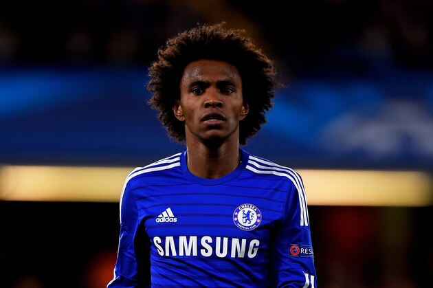 LONDON, ENGLAND - OCTOBER 21:  Willian of Chelsea looks on during the UEFA Champions League Group G match between Chelsea FC and NK Maribor at Stamford Bridge on October 21, 2014 in London, United Kingdom.  (Photo by Mike Hewitt/Getty Images)