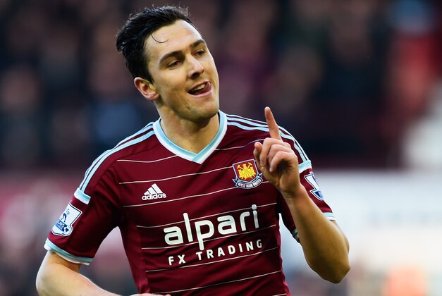 LONDON, ENGLAND - JANUARY 18:  Stewart Downing of West Ham United celebrates as he scores their third goal during the Barclays Premier League match between West Ham United and Hull City at Boleyn Ground on January 18, 2015 in London, England.  (Photo by Mike Hewitt/Getty Images)