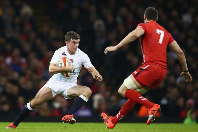 CARDIFF, WALES - FEBRUARY 06: George Ford of England takes on Sam Warburton of Wales during the RBS Six Nations match between Wales and England at the Millennium Stadium on February 6, 2015 in Cardiff, Wales.  (Photo by Michael Steele/Getty Images)