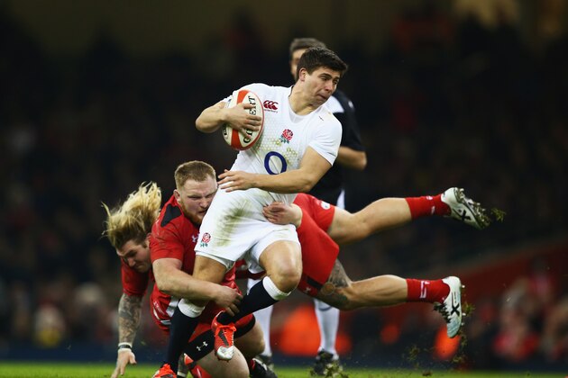 CARDIFF, WALES - FEBRUARY 06:  Ben Youngs of England breaks past Samson Lee and Richard Hibbard of Wales during the RBS Six Nations match between Wales and England at the Millennium Stadium on February 6, 2015 in Cardiff, Wales.  (Photo by Michael Steele/Getty Images)