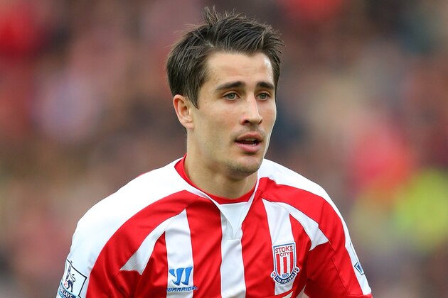 STOKE ON TRENT, ENGLAND - NOVEMBER 01: Bojan Krkic of Stoke City during the Barclays Premier League match between Stoke City and West Ham United at the Britannia Stadium on November 1, 2014 in Stoke on Trent, England.  (Photo by Dave Thompson/Getty Images)