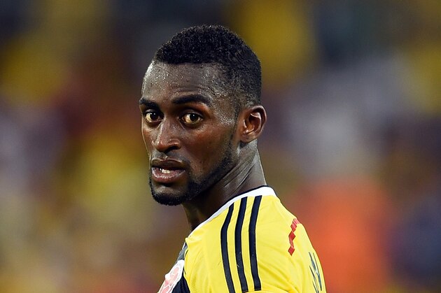CUIABA, BRAZIL - JUNE 24:  Jackson Martinez of Colombia looks on during the 2014 FIFA World Cup Brazil Group C match between Japan and Colombia at Arena Pantanal on June 24, 2014 in Cuiaba, Brazil.  (Photo by Christopher Lee/Getty Images)