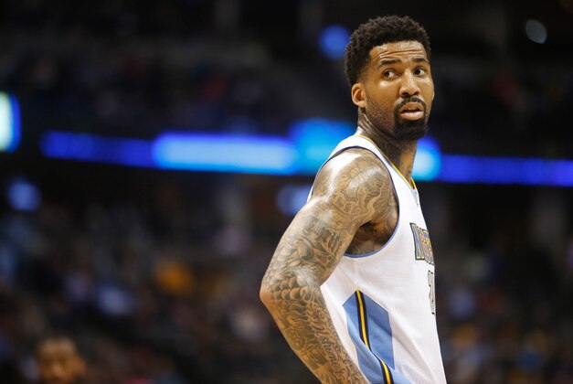 Jan 25, 2015; Denver, CO, USA; Denver Nuggets forward Wilson Chandler (21) during the game against the Washington Wizards at Pepsi Center. Mandatory Credit: Chris Humphreys-USA TODAY Sports