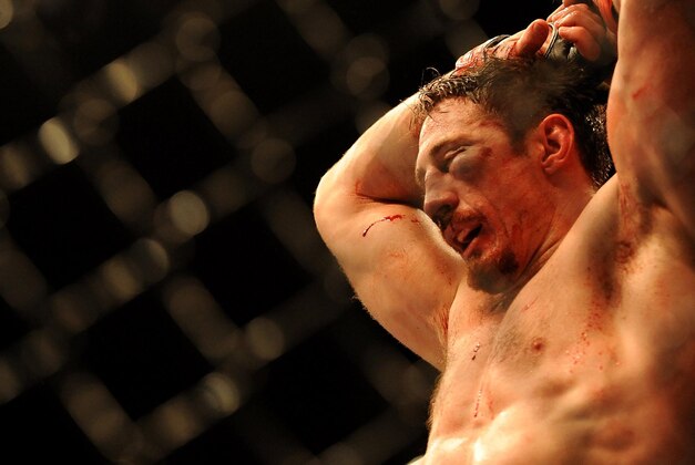 Sep 27, 2014; Las Vegas, NV, USA; Tim Kennedy loses to a knockout by Yoel Romero during a middleweight fight during UFC 178 at MGM Grand Garden Arena. Mandatory Credit: Stephen R. Sylvanie-USA TODAY Sports